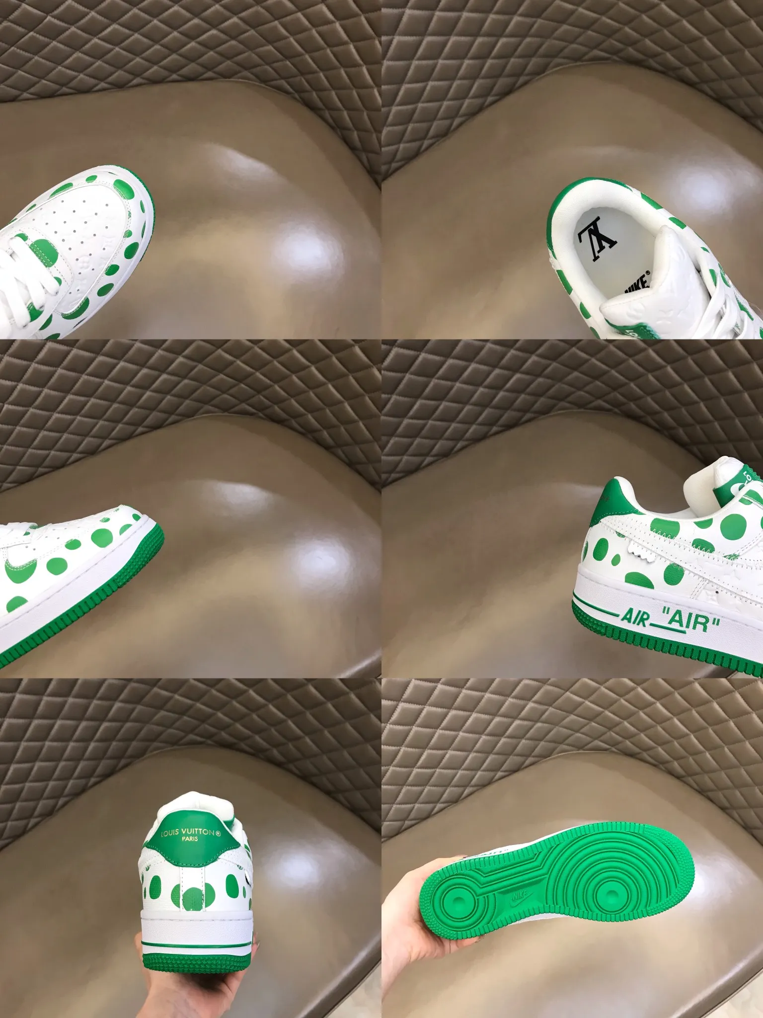 Men's shoes 💰p420 "*OUIS *UITTO*x" x OFF-WHITE x Nike tripartite collaboration! Yayoi Kusama's collaboration series is a trendy men's casual sports shoe with unrivaled color matching. The design idea basically continues the style of THE TEN. The Swoosh line and tongue label have a very familiar visual effect, and are both fashionable and trendy! A must-have for fashionistas! The effect on your feet is absolutely stunning!  Size: 38-45